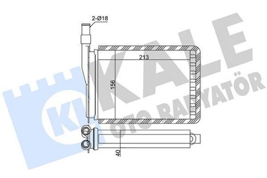 KALORİFER RADYATÖRÜ 2 SIRA CU+PL SİS. R-9-R-11 resmi