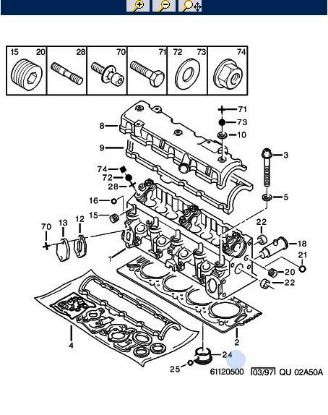 SİLİNDİR KAPAK CONTASI 1.52 BOXER-PARTNER XUD9 resmi