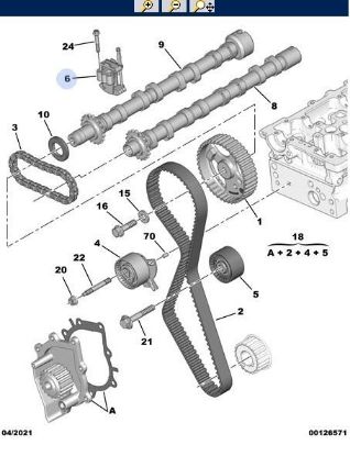 EKSANTRİK ZİNCİR GERGİSİ   3008-508-5008-BOXER III-EXPERT IV-TRAVELLER-C4-C5-C6-JUMPER III-JUMPY IV resmi