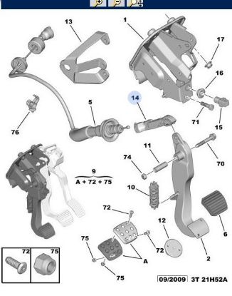 DEBRİYAJ PEDAL KOLU 206 resmi