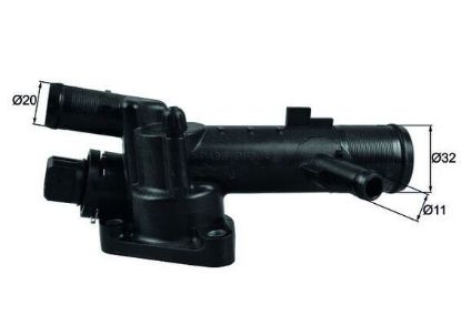TERMOSTAT 83C KOMPLE   DUSTER-KANGOO-CLIO II-LOGAN 1.5DCI  2008-> resmi