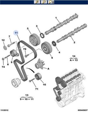 TRİGER KAYIŞI 135 DİŞ 1007-206-207-307 1.4 16V resmi
