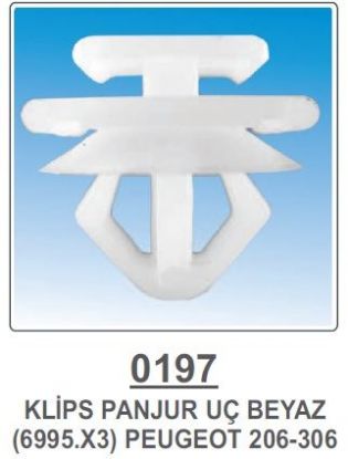 KAPI KUŞAK / PANJUR KLİPSİ BEYAZ   106-206-306 resmi