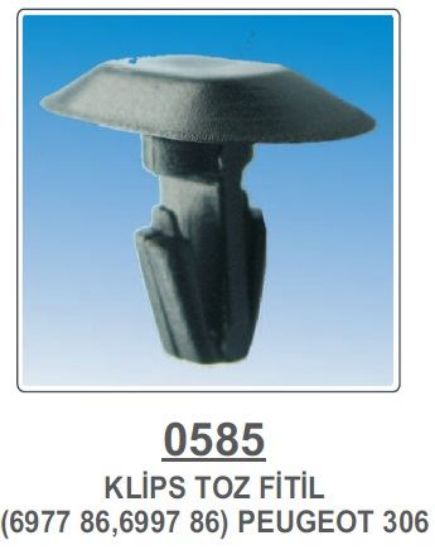 KAPI TOZ FİTİL KLİPSİ-SİYAH  306-PARTNER resmi