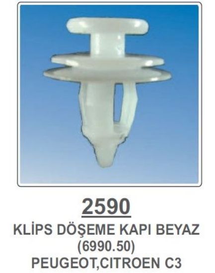 KAPI DÖŞEME KLİPSİ-BEYAZ   PARTNER-C3 resmi