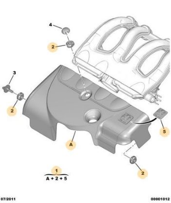 MOTOR ÜST KAPAK SABİTLEME YAN TAPASI PARTNER DW8 resmi