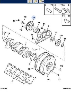 KRANK KASNAĞI KLİMASIZ PARTNER M49-M59 DW8-1.9 DUZ resmi