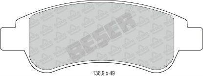 ÖN FREN BALATASI 206-301-PARTNER-BOXER III ARKA resmi