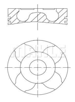 PİSTON SEGMAN 75,00mm-0,40Kısa 206-308 1.6HDI 16V resmi