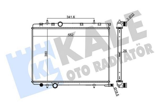 RADYATÖR 1 SIRA ALB SİS. 307-XSARA 2.0i 16V-1.9D resmi