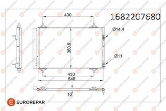 ERP KLİMA RADYATÖRÜ 307-C4-TEPEE-DS4-308 1,6 HDİ resmi