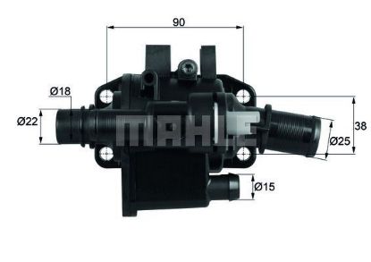 TERMOSTAT KOMPLE 83C  3 206-307-BIPPER-C2-C3 1.4HDI/DV4TD resmi