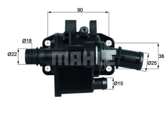 TERMOSTAT KOMPLE 83C  3 206-307-BIPPER-C2-C3 1.4HDI/DV4TD resmi