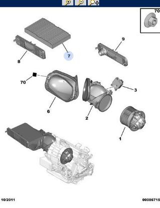 POLEN FİLTRESİ 1007-307-308 1.4/1.6/2.0HDİ resmi