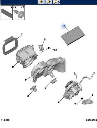 POLEN FİLTRESİ 1007-307-308 1.4/1.6/2.0HDİ/6479.75 resmi