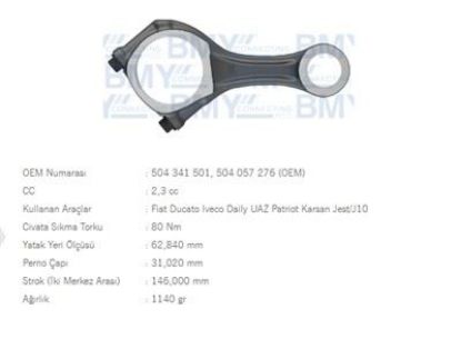 PİSTON KOLU    DUCATO-J10-JEST-DAILY 2.3JTD  07-> resmi
