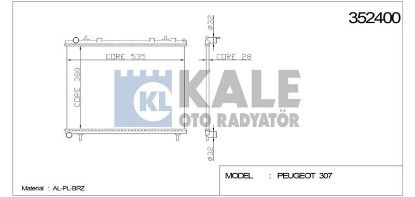 RADYATÖR 307-C4 (EW10A) 2.0 16V (01-06) (MT) resmi
