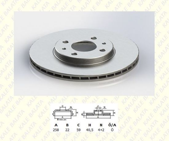 ÖN FREN DİSK AYNASI 257mm BIPPER-FIORINO-LINEA 1.3 resmi