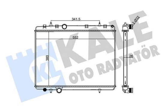 RADYATÖR 1 SIRA 407-C5 1.6HDI-2.2 16V-1330.V3-KALE resmi