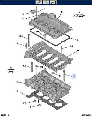 SİLİNDİR KAPAK CİVATASI BOXER-TRANSIT V347 2.2HDI resmi