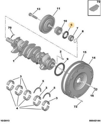 KRANK KEÇESİ ÖN  206-307-407-FIESTA-FOCUS DV6TD resmi