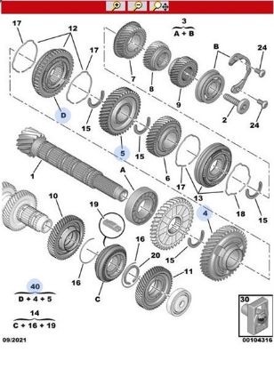 1/2 SENKROMEÇ+ 1.ve 2.VİTES DİŞLİSİ   BOXER III-DUCATO DW12RUE /MLGU resmi