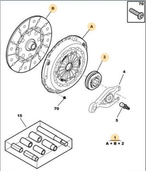 DEBRİYAJ BASKI PLAKA BOXER 2.2HDI 120BG 06->(Güçlendirilmiş) resmi