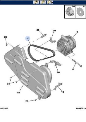 ALTERNATÖR KAYIŞI 6 PK 0873   BOXER III 06-> resmi