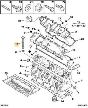 SİLİNDİR KAPAK VİDASI EXPERT DW8 resmi