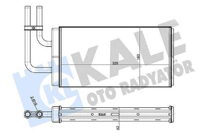 KALORİFER RADYATÖRÜ ARKA BRAZING  JEST resmi