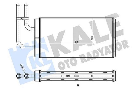 KALORİFER RADYATÖRÜ ARKA BRAZING  JEST resmi