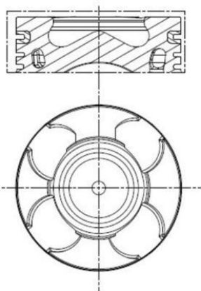 MOTOR PİSTON+SEGMAN 69.60 STD OPEL ASTRA H-J-CORSA-DOBLO-FİORİNO-LINEA-1.3 Z13DTH-DTJ-A13DTE resmi
