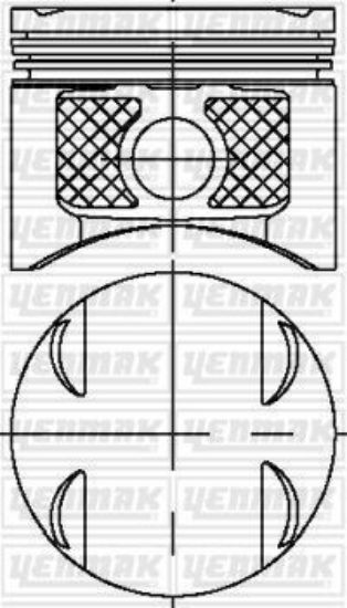 MOTOR PİSTON+SEGMAN 0.50 MGN II-CLIO II-CLIO III-MODUS-SCENIC II K4J 1.4 16V 80.00 resmi