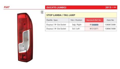 STOP LAMBASI SAĞ Duysuz   BOXER-DUCATO IV 13-> resmi