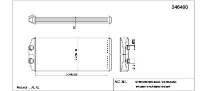 KALORİFER RADYATÖRÜ 407 04=>C5-C6 TEPEE BERLINGO resmi