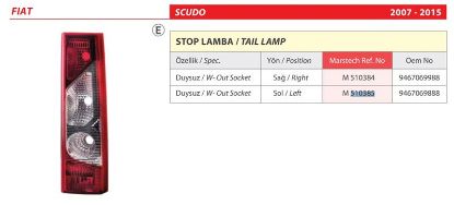 STOP LAMBASI SOL DUYSUZ EXPERT III-JUMPY III-SCUDO III 07> resmi