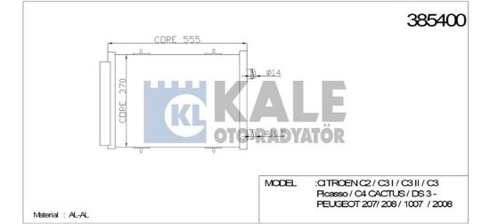 KLİMA RADYATÖRÜ 207-C2 1.6 resmi