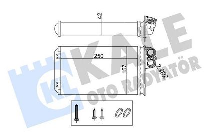 KALORİFER RADYATÖRÜ 406 1,6/1,8/2,0 16V/6448.G9/KALE resmi