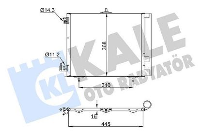 KLİMA RADYATÖRÜ 207-208-C2-C3-C3 II-DS3 1.4-1.6HDI Eski Ref: 377400 resmi