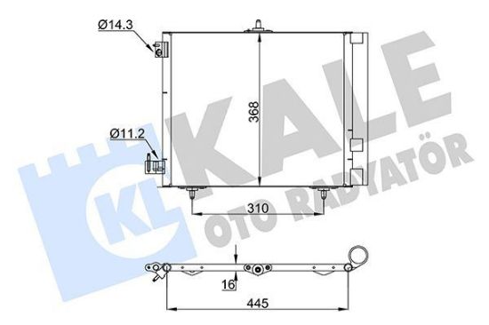 KLİMA RADYATÖRÜ 207-208-C2-C3-C3 II-DS3 1.4-1.6HDI Eski Ref: 377400 resmi