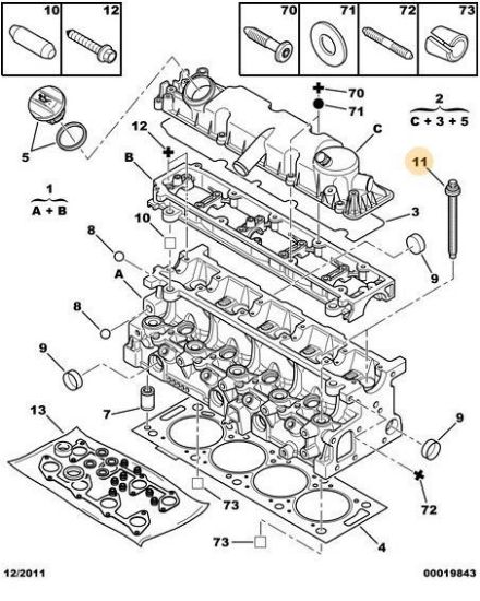 SİLİNDİR KAPAK SAPLAMASI 308 3008 EXPERT III resmi