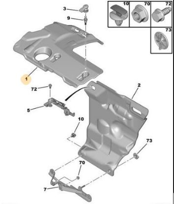 MOTOR ÜST KAPAK BAKALİTİ 207-208-2008-301-308 DV6T resmi