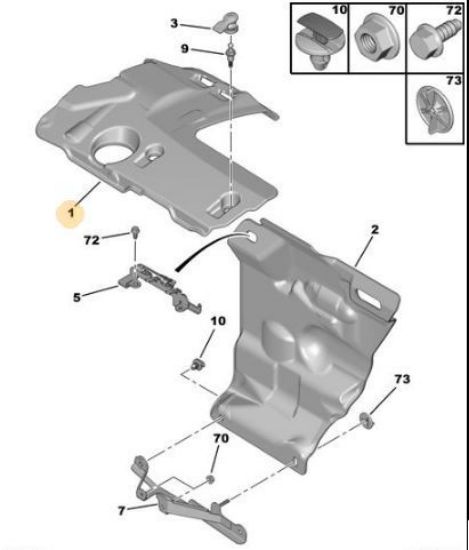 MOTOR ÜST KAPAK BAKALİTİ 207-208-2008-301-308 DV6T resmi