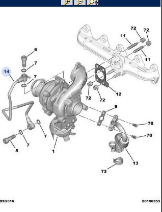 TURBO YAĞ BORUSU  208-2008-308-508-PARTNER resmi