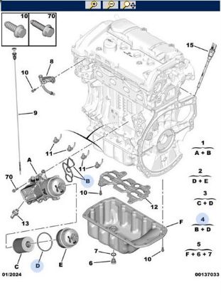 YAĞ FİLTRE CONTASI 508/308/DS4 resmi