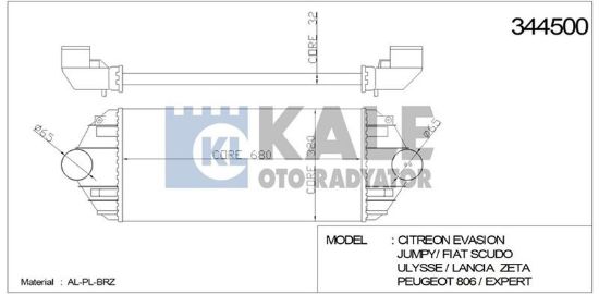 TURBO RADYATÖRÜ 806-EXPERT I-II 1.9-2.0HDI 96-99 resmi