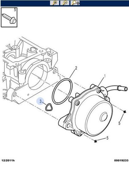 VAKUM POMPA CONTASI KÜÇÜK  206-307 DV4TD resmi