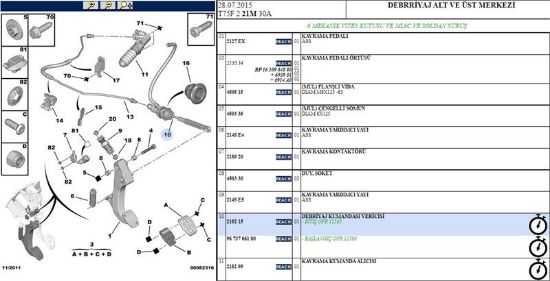 DEBRİYAJ ÜST MERKEZ   307-C4  1.6/2.0HDI resmi