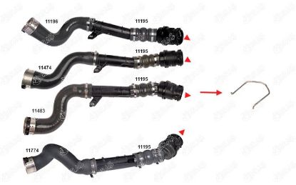 TURBO BORUSU SEKMANI PLASTİK BORU HARİÇ DUSTER LOGAN II NISSAN QASHQAI II  CLIO IV MEGANE III-IV resmi