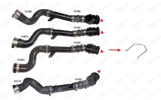 TURBO BORUSU SEKMANI PLASTİK BORU HARİÇ DUSTER LOGAN II NISSAN QASHQAI II  CLIO IV MEGANE III-IV resmi